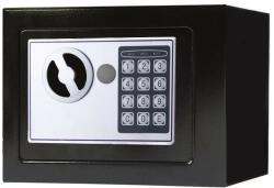 +Plus by Viamond Seif Electronic Premium Mini cu Cifru si Cheie, otel, 17x23x17 cm, negru negru Seif metalic Otel 230x170x170 cifru electronic baza (61004148)