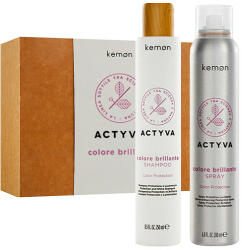 Kemon - Set pentru par vopsit Kemon Actyva Colore Brillante, Sampon 250 ml + Spray 200 ml - hiris - 122,00 RON