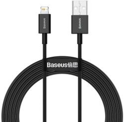 Baseus Cablu pentru incarcare si transfer de date Baseus Superior, USB/Lightning, 2.4A, 1m, Negru