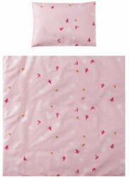 Lorelli Set 5 piese lenjerie bumbac ranforce Lorelli Eva, pentru paturile Milano si Alicante Butterflies, Pink Lenjerii de pat bebelusi‎, patura bebelusi