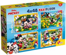 Lisciani Puzzle de podea 2 in 1 Lisciani, Mickey Mouse, Maxi 4 x 48 piese (N01086610_001w) Puzzle