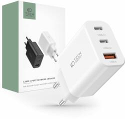 Hálózati Töltő / Töltőfej Tech-protect C30w 3-port Network Charger Pd30w/qc3.0 White