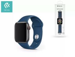 DEVIA ST324918 Devia Apple Watch (42/44/45/49mm) óraszíj, Deluxe Series Sport, szilikon, kék (ST324918)