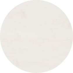 vidaXL Blat de masă, alb, Ø50x2, 5 cm, lemn masiv de pin (813653)