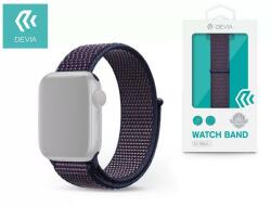DEVIA ST326233 Devia Apple Watch (38/40/41mm) óraszíj, Deluxe Series Sport3, szövet, sötétkék (Indigo) (ST326233)