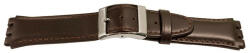  Curea piele tip Swatch 17 mm maro inchis - 62283