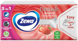 Zewa Deluxe Strawberry (eper) 3 rétegű papírzsebkendő - 90 db