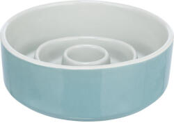 TRIXIE Bol Ceramic pentru Hranire Lenta, 0.9 l AƒA, A, sA 17 cm, Gri Albastru, 24521
