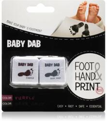 Baby Dab Foot & Hand Print Purple & Grey cerneală pentru amprente copii 2 buc