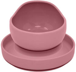 PETITEMARS PETITE&MARS Szilikon 2 részes étkészlet TAKE&MATCH tányér + tál Dusty Pink 6hó+ - babamarket