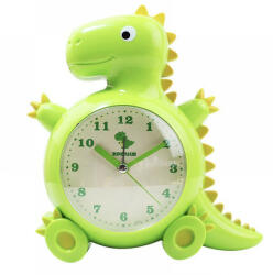 Pufo Ceas de masa desteptator pentru copii Pufo, model Happy Dyno, 15 cm, verde