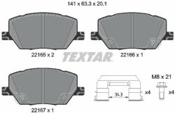 TEXTAR set placute frana, frana disc TEXTAR Q+ 2216503 (2216503)