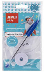 Apli Textilszalag, vasalható, 200x10 mm, tollal, APLI Kids, fehér (COLCA17796)