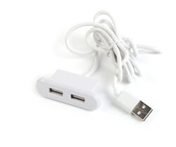  Bútorba építhető USB elosztó, hosszabbító fehér (2xUSB-A)