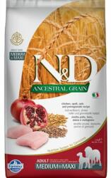 N&D Ancestral Grain Dog Adult Medium&Maxi Chicken - csirke, tönköly, zab&gránátalma 2, 5 kg 3 kg