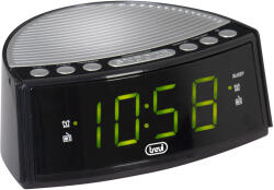 Trevi RC 846D ébresztőóra FM rádióval, nagy zöld LED kijelző, fekete, 230V, szundi és sleep funkcióval (0RC84600)