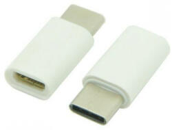 Cellect Átalakító adapter microUSB-ről USB-C-re, fehér