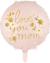 Partydeco Anyák napi lufi 18" 45cm Love You Mom (LUFI566635)
