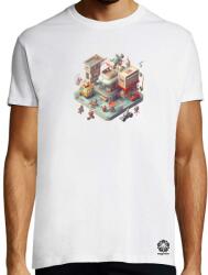 Magnolion Minimatűr utópikus város v2 póló