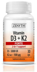 Zenyth Pharmaceuticals Vitamin D3 + K2 Forte - 30 cps