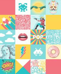 FüggönyFutár Webáruház Zöld, sárga színű pop art mintás vlies tapéta, Ugepa My Kingdom, M53210