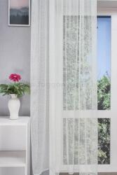 FüggönyFutár Webáruház MACSKAÁLLÓ - Szórt apró rácsmintás, tört fehér (ekrü) színű jacquard függöny, egyedi méretre, készre varrjuk