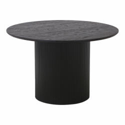 House Nordic Masa dining rotunda cu blat aspect lemn si picior negru 120 cm Boavista (2601020)