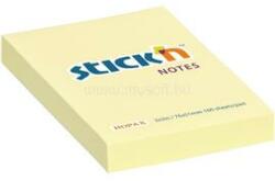 STICK N Stick`N 76x51 mm 100 lap pasztell sárga öntapadó jegyzettömb (STICK_N_21006) (STICK_N_21006)