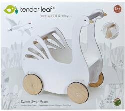 Tender Leaf Carucior din lemn premium Lebada, Tender Leaf Toys
