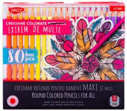 Daco Creioane colorate DAaco 80 de culori/set, Multicolor (CC380)