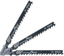 Bosch PRO Wood precise T144DP szúrófűrészlap pontos vágáshoz, 100 mm, 3 db, puha fához (2608633A31) - megatool