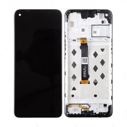 Motorola Moto G9 Power Előlap Keret+LCD Kijelző+Érintőpanel, Fekete (5D68C17634) Service Pack