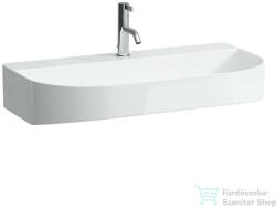 Laufen Sonar 80x42 cm-es csiszolt aljú mosdó túlfolyó nélkül, LCC bevonattal, fehér H8163444001111 (H8163444001111)