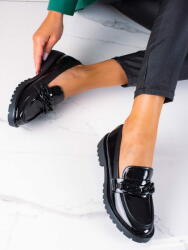  Amiatex Női mokaszin 89802 + Nőin zokni Gatta Calzino Strech, fekete, 37