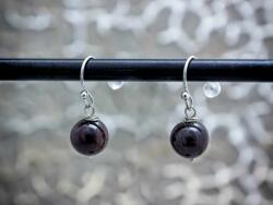 R. M. ékszer Gránát lógós drót fülbevaló 8mm (19022RM)