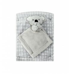 Infancie Set cadou pentru bebelusi cu paturica din fleece si jucarie ursulet gri (IT3970) - krbaby