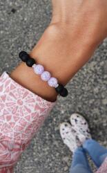  Álomszép lila roppantott hegyikristály ásványkarkötő