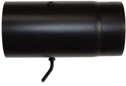 Totya/Kazi Fekete füstcső 120/250 mm pillangós (1200250P) (FÜST-DT1200250P)