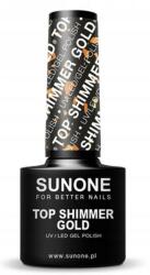Sunone Top shimmer pentru gel-lac - Sunone Top Shimmer Gold 5 ml
