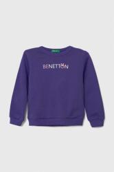 Benetton gyerek melegítőfelső pamutból lila, nyomott mintás - lila 116 - answear - 5 590 Ft