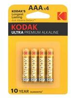 Kodak Mikro elem AAA 1.5V alkáli-mangán Micro(AAA/R03) MN2400 Ultra Premium KODAK - AAAULTRAB4 (AAAULTRAB4)