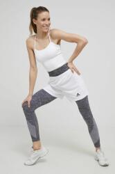 adidas Performance edzős rövidnadrág GN5782 női, fehér, sima, közepes derékmagasságú - fehér M