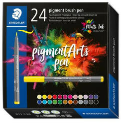 STAEDTLER Pigment Brush 371 ecsetirón készlet 12 különböző természetes szín (TS371C123)