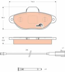 KRIEGER set placute frana, frana disc KRIEGER 0950006229 (0950006229)