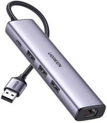 UGREEN 5in1 USB-A 3x USB 3.0 + RJ45 + USB-C adapterre