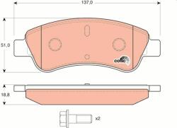 KRIEGER set placute frana, frana disc KRIEGER 0950006316 (0950006316)