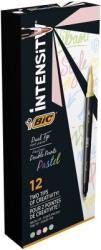 BIC Carioci caligrafice cu varf dublu Intensity Pastel 12 buc/set Bic 503905 (503905)