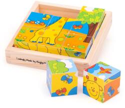 Bigjigs Toys Puzzle cubic - safari (BJ512) - dexo