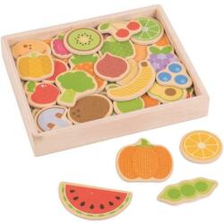 Bigjigs Toys Set magnetic - Fructe si Legume (BJ273) - dexo