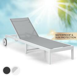 Blumfeldt Lucca Lounger, șezlong de grădină, aluminiu, 4 nivele (GDM13-Lucca-WH-GR) (GDM13-Lucca-WH-GR) - electronic-star